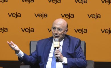 Henrique Meirelles, candidato à Presidência pelo MDB, durante sabatina promovida pela revista Veja, em São Paulo.