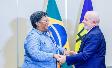Georgetown, Guiana, 28.02.2024 - Presidente da República, Luiz Inácio Lula da Silva, se reúne com a Primeira-Ministra de Barbados, Mia Mottley, em Georgetown, Guiana.  Foto: Ricardo Stuckert/PR