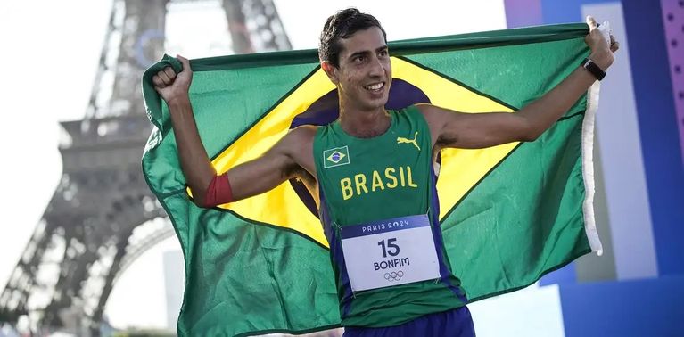 Caio Bonfim, atleta de marcha atlética vencedor nos Jogos Olímpicos de Paris