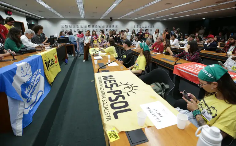 Brasília (DF), 15/04//2025 - Estudantes da UNB fazem ato a favor do Deputado Glauber Braga. Foto: Lula Marques/Agência Brasil