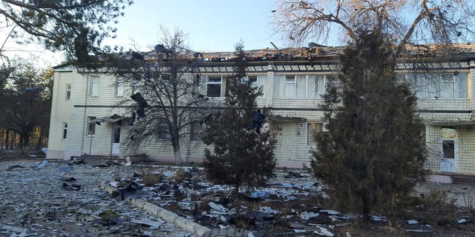 Hospital atingido por bombardeio em Sievierodonetsk, na região de Luhansk, na Ucrânia