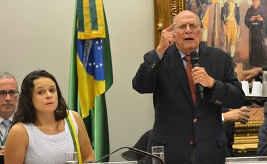 Brasília - Os autores do pedido de impeachment da presidenta Dilma Rousseff, Miguel Reale Jr. e Janaína Paschoal, depõem na comissão especial que analisa o processo  (Fabio Rodrigues Pozzebom/Agência Brasil)