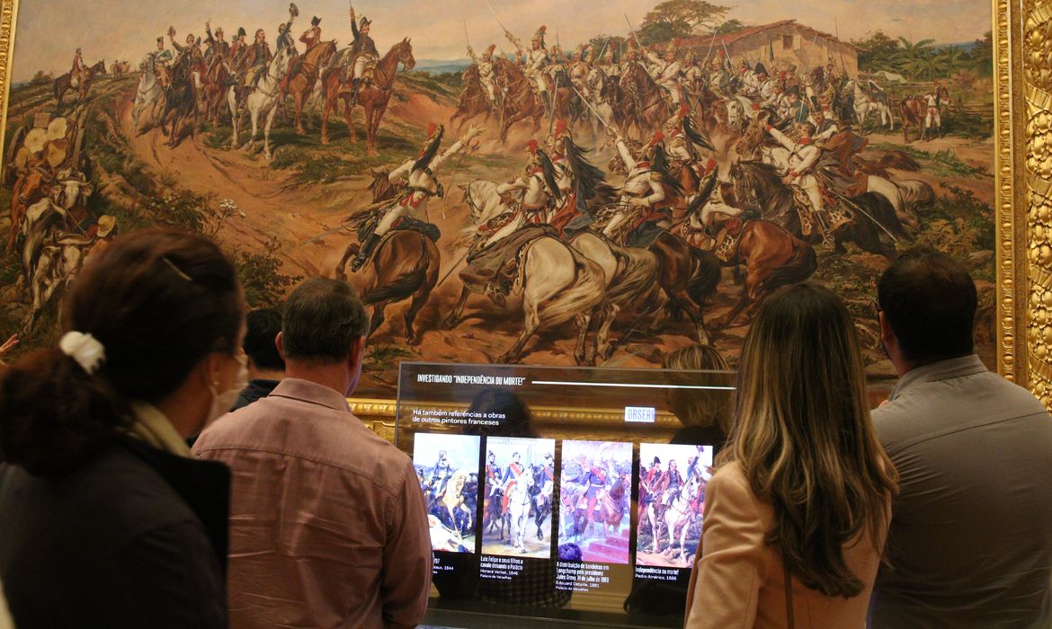 Quadro “Independência ou Morte!”, do pintor Pedro Américo, no Museu do Ipiranga, na Vila Monumento.