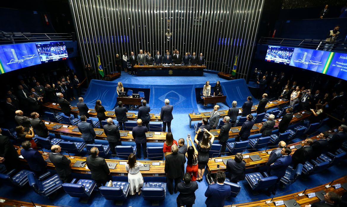 Brasília: Sessão do Congresso Nacional para promulgação da emenda constitucional (103/2019) da reforma da Previdência. (Foto: Marcelo Camargo/Agência Brasil)