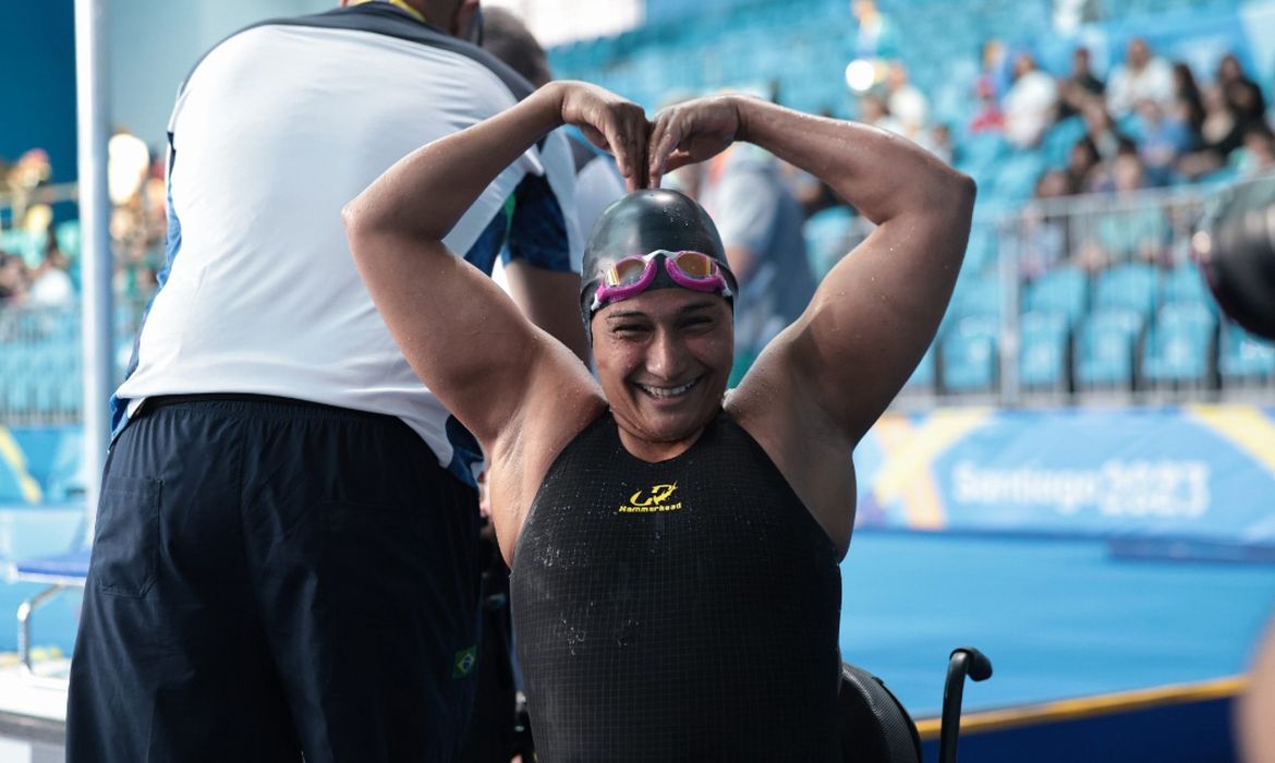 Nadadora Patrícia Santos fatura primeiro ouro do Brasil no Parapan. Foto: Alessandra Cabral/CPB