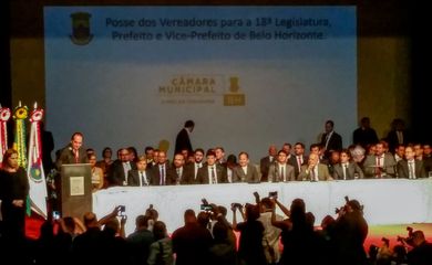 Belo Horizonte - Alexandre Kalil toma posse na Câmara de Vereadores de Belo Horizonte (Léo Rodrigues/ Agência Brasil)