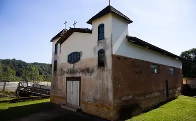 Comunidade de Paracatu, distrito de Mariana, atingida pelo rejeito após o desastre do rompimento da barragem de Fundão, em Mariana.