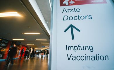Cologne Mayor Henriette Reker Visits A New Vaccination Center