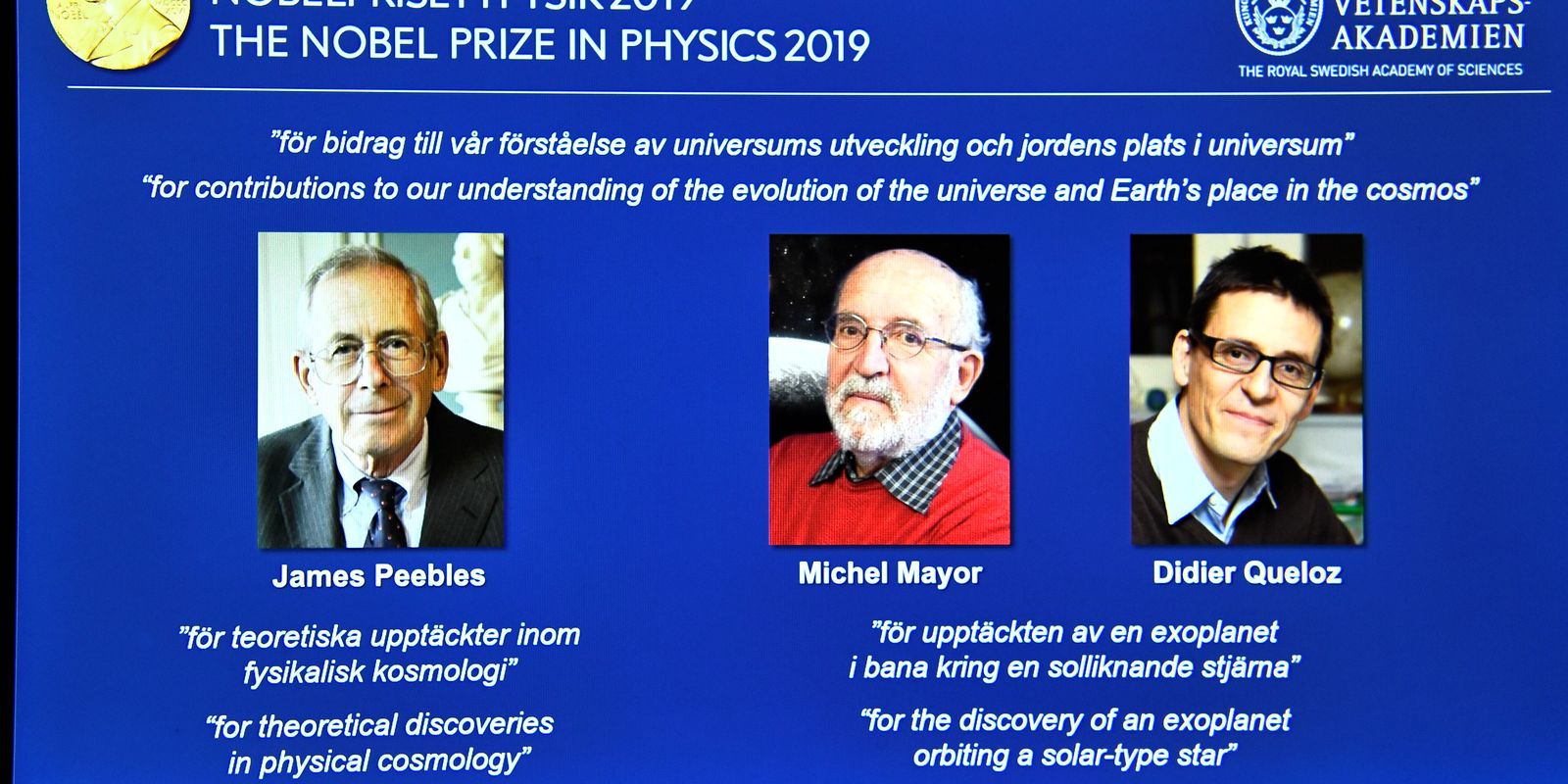Estudo sobre origem do universo dá Nobel de Física a 3 cientistas