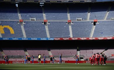 Jogo entre Barcelona e Atlético de Madri - La Liga - CAmpeonato Espanhol - estádio
