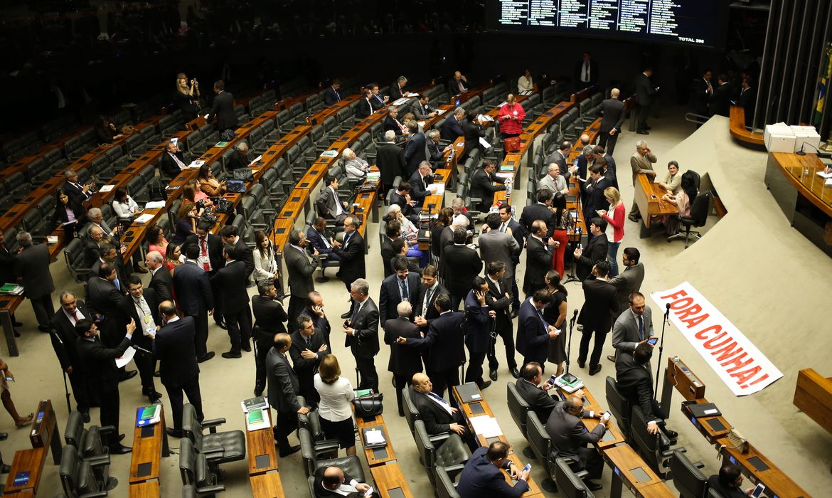 Brasília - Sessão da Câmara dos Deputados destinada a votar pedido de cassação do mandato de Eduardo Cunha (Fabio Rodrigues Pozzebom/Agência Brasil)