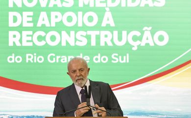 Brasília (DF), 29/05/2024 - O presidente Luiz Inácio Lula da Silva durante anúncio de novas medidas de apoio à população e à reconstrução do Rio Grande do Sul. Foto: Marcelo Camargo/Agência Brasil