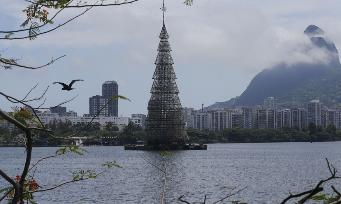 Cariocas e turistas se despedem da Árvore de Natal da Lagoa | Agência Brasil