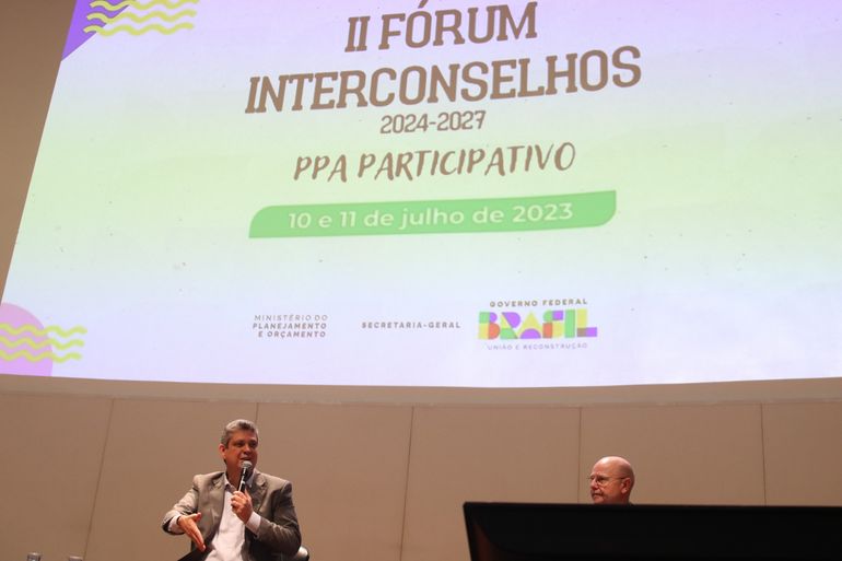 Fórum Interconselhos do PPA Participativo 20242027. Agência Brasil