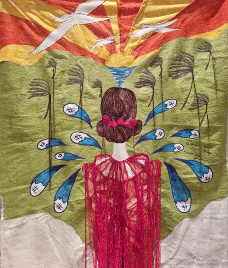 Rio de Janeiro-12/01/2025  Mais vale morrer com honra do que viver com desonra”. O trecho é da carta de Dona Hipólita Jacinta Teixeira de Mello que avisou o Padre Toledo da prisão de Tiradentes no Rio de Janeiro, em 1789. (Manto representando Hipólita ) Foto /Museu da Inconfidência