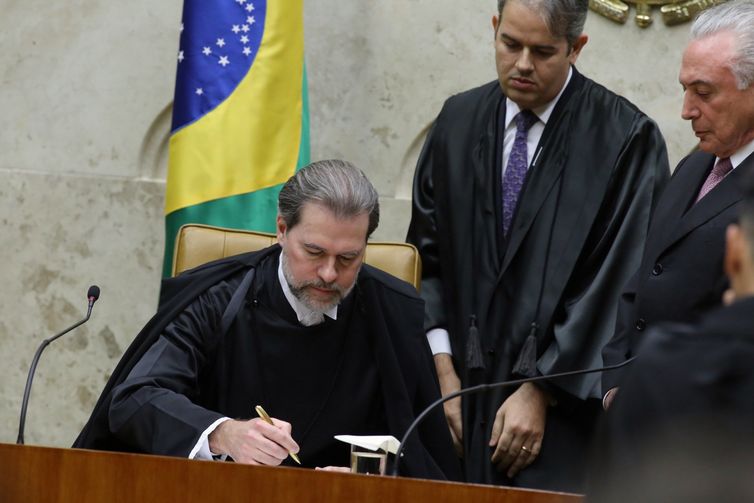 O ministro do Supremo Tribunal Federal (STF) Dias Toffoli toma posse no cargo de presidente da Corte.