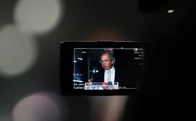 11/08/2020, Coletiva de imprensa no Ministério da Economia,Ministro da Economia, Paulo Guedes