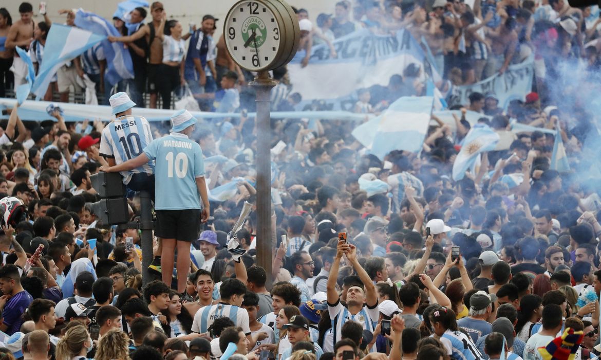 Torcedores argentinos celebram em Buenos Aires