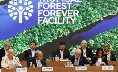 Belém (PA), 06/11/2025 - Presidente da República, Luiz Inácio Lula da Silva, fala durante lançamento da TFFF (Fundo de Florestas Tropicais para Sempre), durante a COP30. Foto: Bruno Peres/Agência Brasil