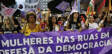 Marcha das mulheres no Rio de Janeiro