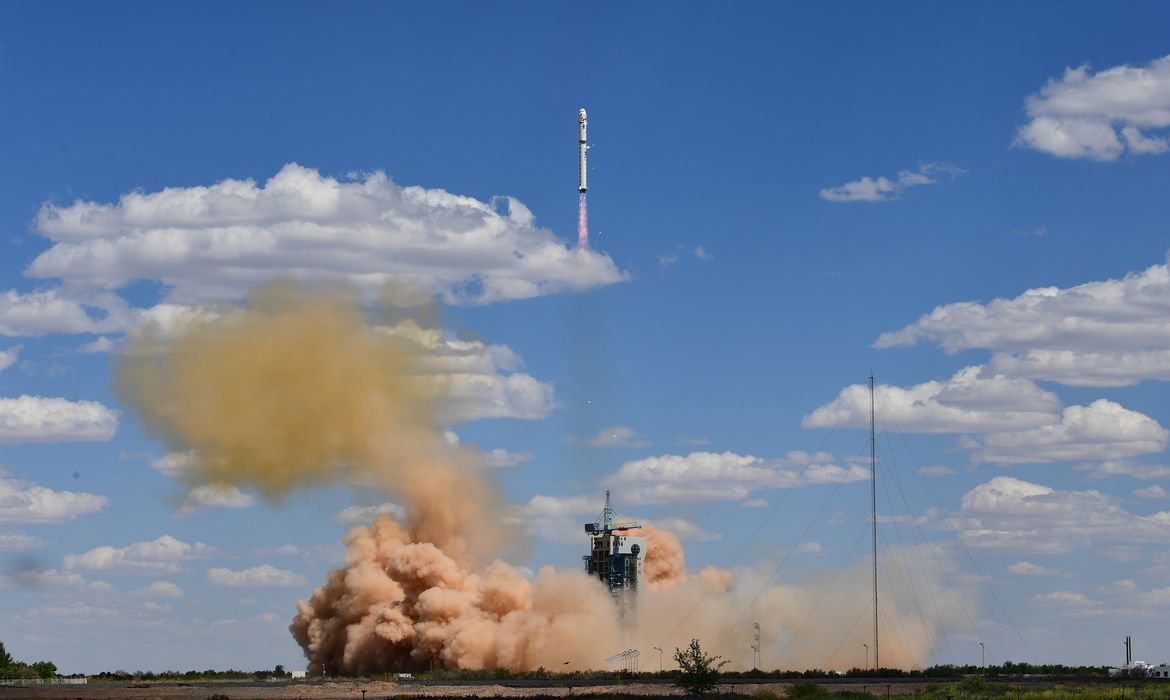 Long March-2D carrier rocket carrying earth observation satellite Gaofen-9 03 takes off from Jiuquan Satellite Launch Center
