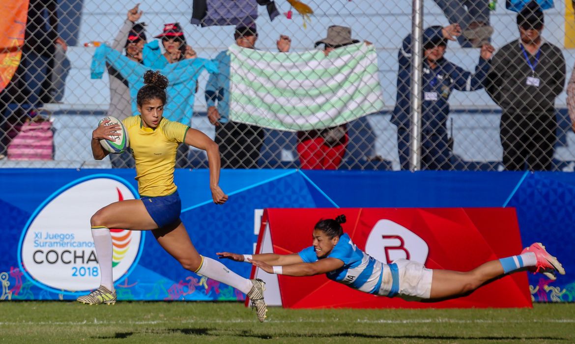 Brasil x Argentina: seleção brasileira conquista o ouro no rúgbi feminino nos Jogos Sul-Americanos Cochabamba 2018