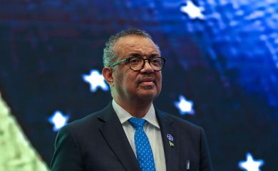 Brasília, DF 07/02/2024 O diretor-geral da Organização Mundial da Saúde (OMS), Tedros Adhanom, participa do lançamento do programa Brasil Saudável, para eliminar doenças determinadas socialmente Foto: Fabio Rodrigues-Pozzebom/ Agência Brasil