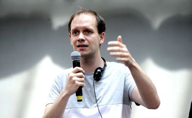 Rio de Janeiro - Peter Sande, um dos fundadores do Pirate Bay, o maior site de bit-torrent do mundo, participa do encontro global Emergências, que debate o tema Internet como Espaço Público. (Tânia Rêgo/Agência Brasil)