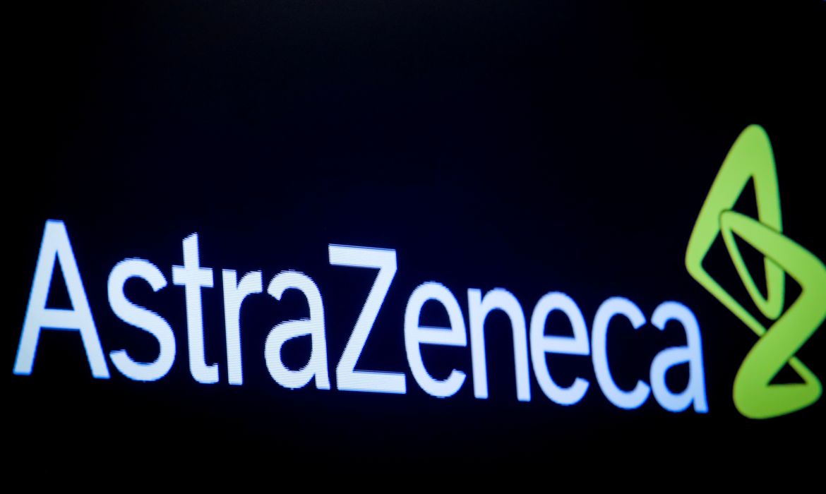 Logo da AstraZeneca na Bolsa de Valores de Nova York