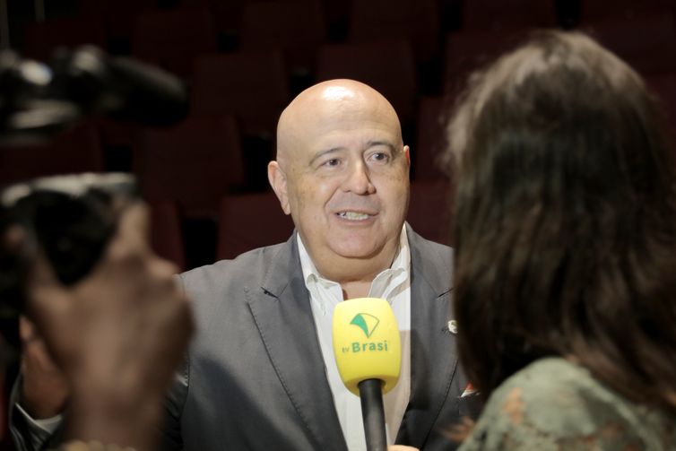 Wilson Dias/Agência Brasil O diretor-presidente da EBC, Glen Valente, no lançamento da série Os Federais.