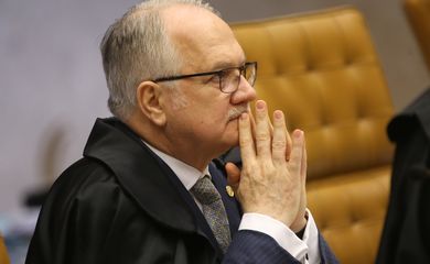 Brasília - Ministro Edson Fachin durante sessão do STF para julgar restrição ao foro privilegiado para parlamentares  (Antônio Cruz/Agência Brasil) 