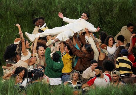 Super Bowl LX - Half-Time Show - New England Patriots v Seattle Seahawks - Levi's Stadium, Santa Clara, California, United States - February 8, 2026 Bad Bunny performs during the halftime show REUTERS/Carlos Barria TPX IMAGES OF THE DAY