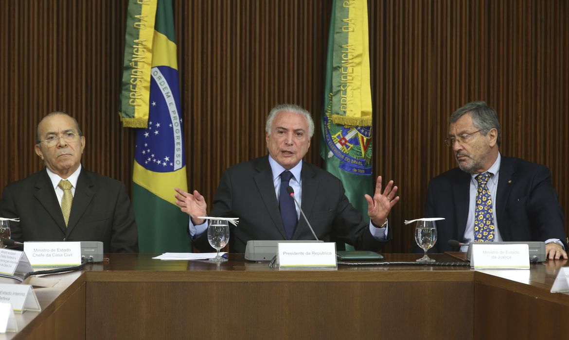 Brasília - Presidente da República, Michel Temer, durante reunião ministerial (Antonio Cruz/Agência Brasil)