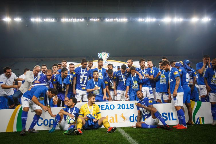 Cruzeiro comemorou o hexa da Copa do Brasil em 2018.