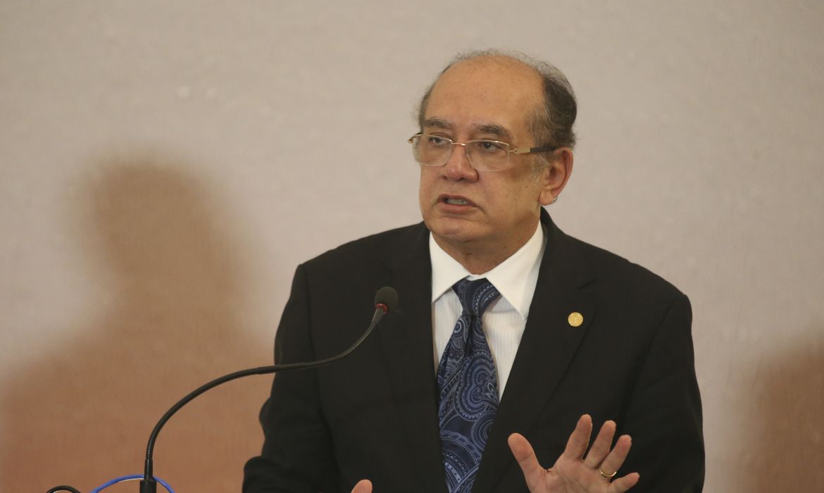 Brasília - O presidente do Tribunal Superior Eleitoral, Gilmar Mendes, abre o 7º Encontro Nacional das Escolas Judiciárias Eleitorais (Antonio Cruz/Agência Brasil)