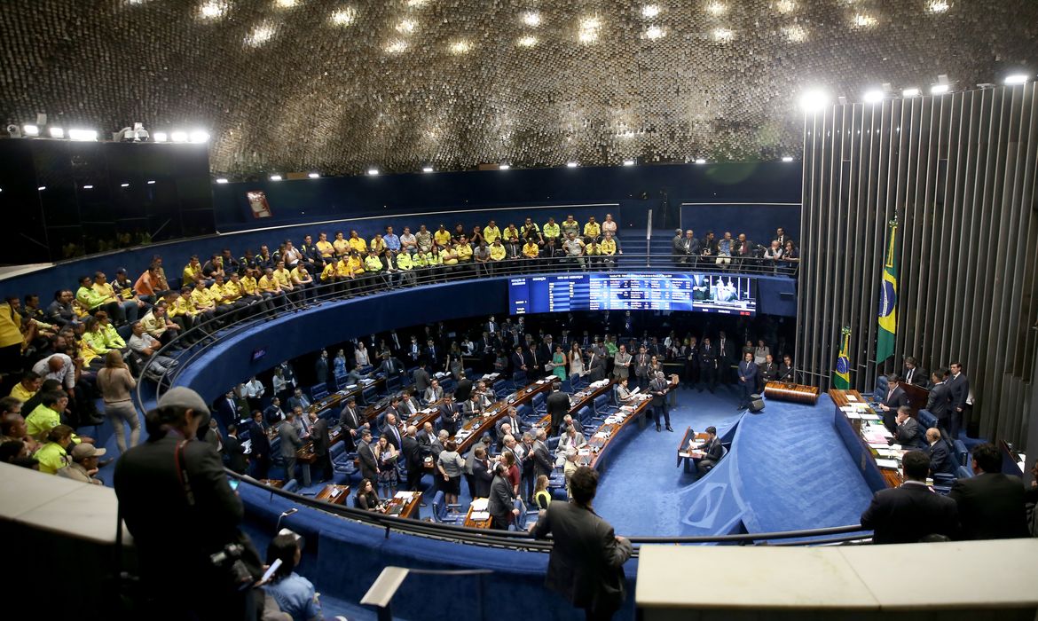 Brasília - Plenário do Senado vota substitutivo ao PLS 206/2017, que institui o Fundo Especial de Financiamento de Campanha (Wilson Dias/Agência Brasil)