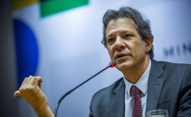 Brasília, 30.10.2023, O ministro da Fazenda, Fernando Haddad, durante entrevista coletiva de imprensa para anunciar os Indicados para diretoria do Banco Central.
Foto: Diogo Zacarias/MF