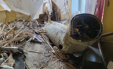Local danificado por ataque russo em Odessa. 18/7/2023. Foto: UKRAINIAN ARMED FORCES/REUTERS