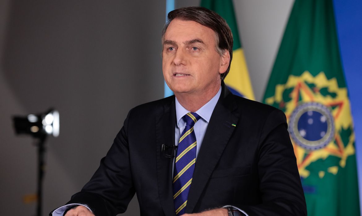 O Presidente da República, Jair Bolsonaro, faz pronunciamento  em Rede Nacional de Rádio e Televisão.
