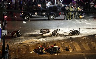 Explosão em área comercial no centro de Bangcoc, capital da Tailândia 