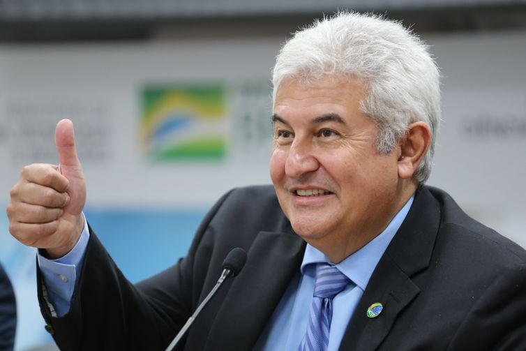 Marcos Pontes, ministro do MCTI, durante coletiva sobre a liberação comercial da vacina contra Covid-19 desenvolvida pela Fiocruz e pela AstraZeneca.