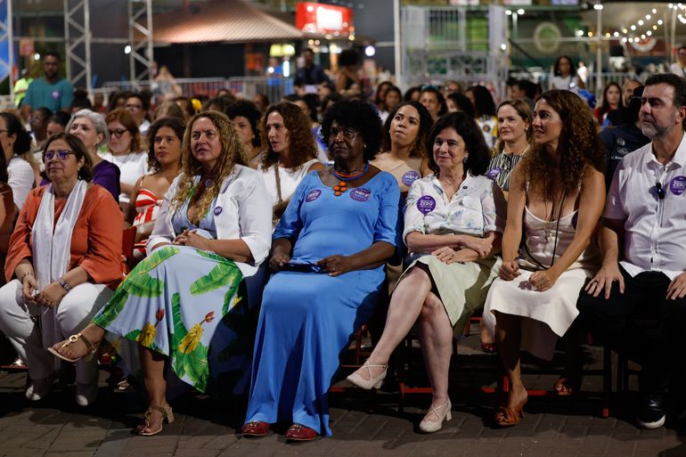 Rio de Janeiro (RJ) 07/02/2025 - Lançamento da mobilização nacional Feminicídio Zero na Sapucaí, na Cidade do Samba. Foto: Fernando Frazão/Agência Brasil