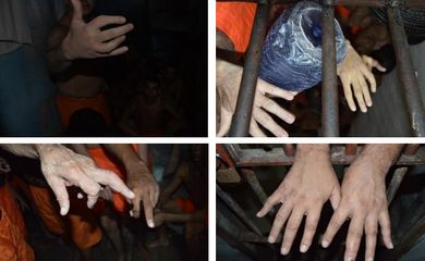 Tortura/dedos quebrados - Em relatório sobre missão ao estado do Ceará, imagem mostra mãos de diferentes presos com indícios de traumatismo nos dedos. Foto: Acervo do MNPCT (2019)