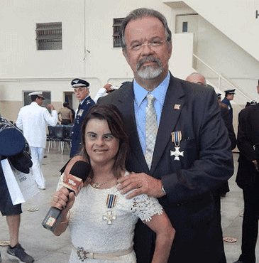 Fernanda Honorato e o ministro da Defesa