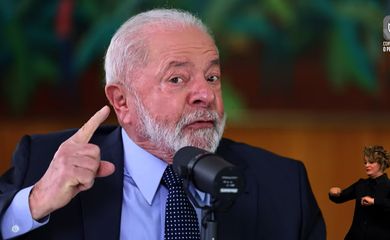 Brasília (DF), 11.07.2023 - Presidente Lula é entrevistado por Marcos Uchoa no programa Conversa com o Presidente, no Palácio do Alvorada. Imagem: TV Brasil