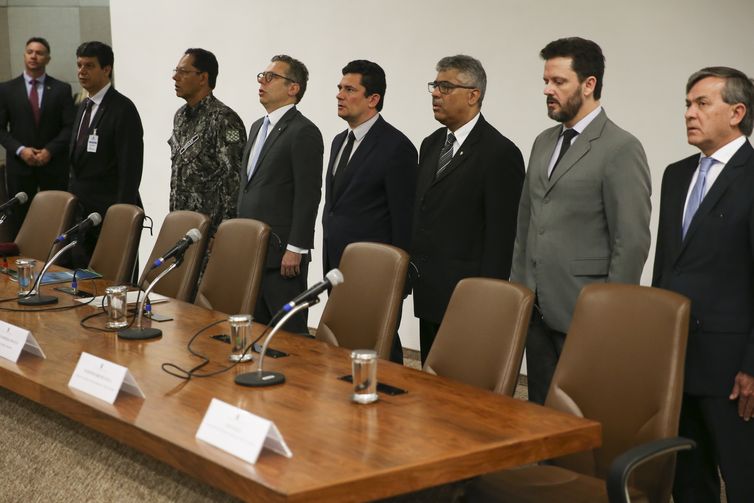 O ministro da Justiça e Segurança Pública, Sergio Moro, abre o 2º Encontro Nacional de Combate à Pirataria e a Crimes Correlatos