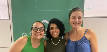 Apresentadoras Ana Pimenta, Edileia Martins e Nathália Mendes