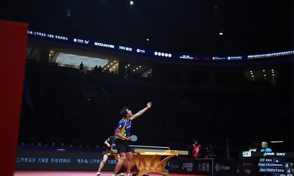 Zhengzhou, 2019 ITTF World Tour Grand Finals Men's Singles 1/8 finals , Olympic Sport Center, Zhengzhou 2019/12/13.