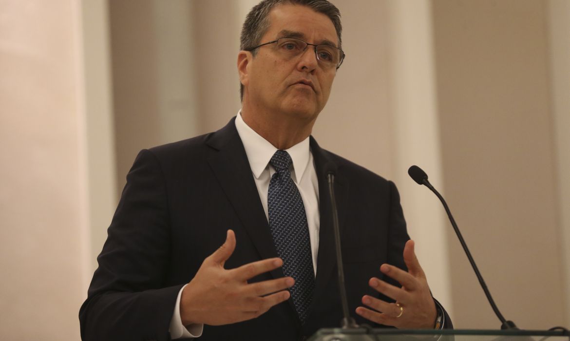 Brasília - O diretor-geral da Organização Mundial do Comércio (OMC), Roberto Azevêdo, faz palestra na sede da Confederação Nacional da Indústria(José Cruz/Agência Brasil)