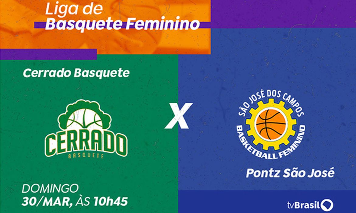 Rio de Janeiro (RJ) 27/03/2025 - TV Brasil transmite Cerrado Basquete X Pontz São José pela Liga de Basquete Feminino. TV Brasil